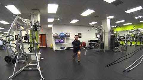 Med Ball Reverse Lunge with Twist