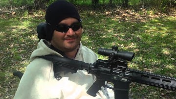Disabled guy shooting.