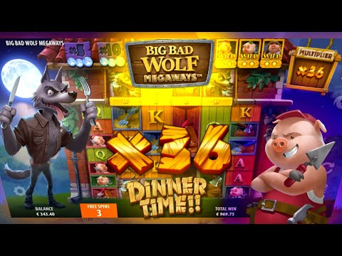 🚀 6 MOON FREE SPINS BONUS 🚀 Big Bad Wolf MegaWays (Quickspin)