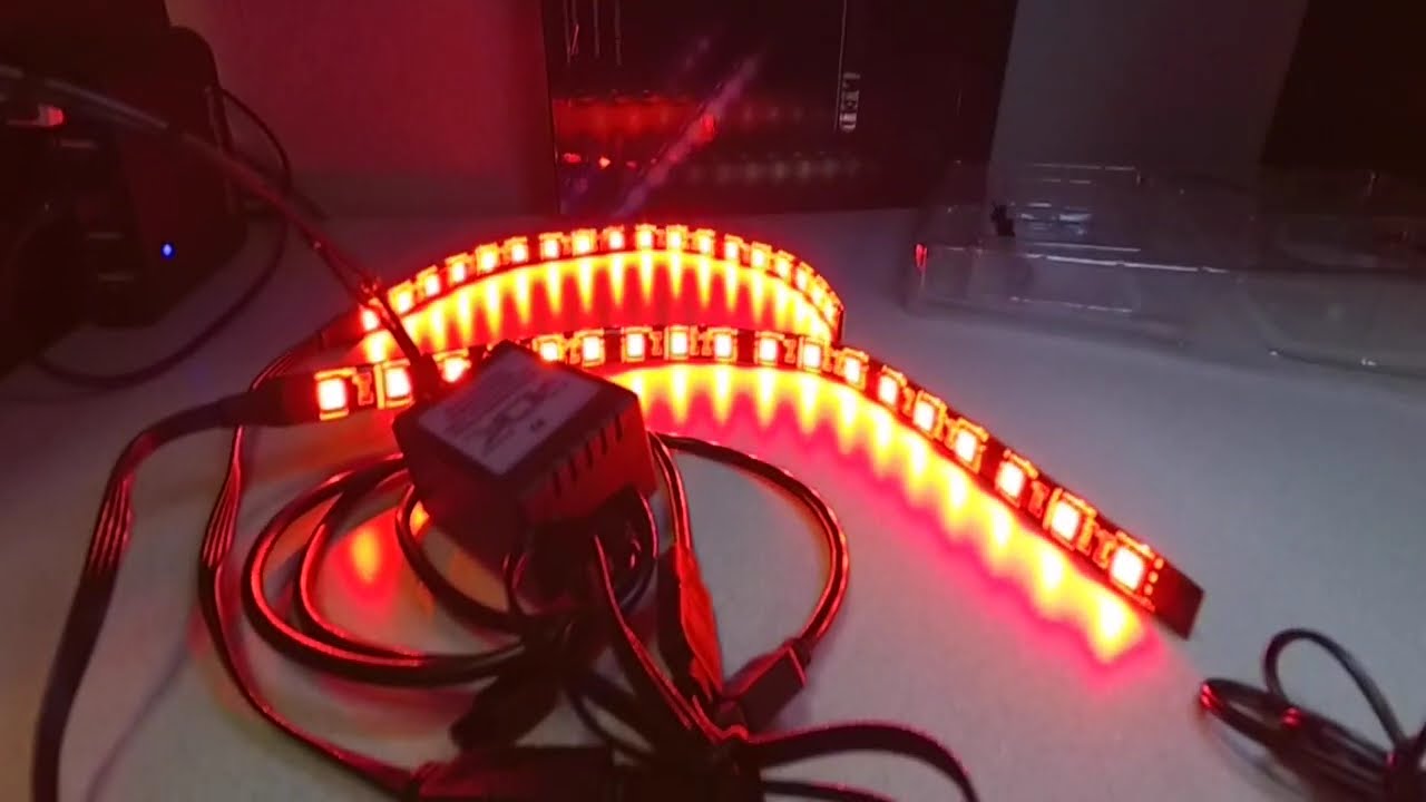 ATTAV Computer RGB LED Light Strip Unboxing and demo