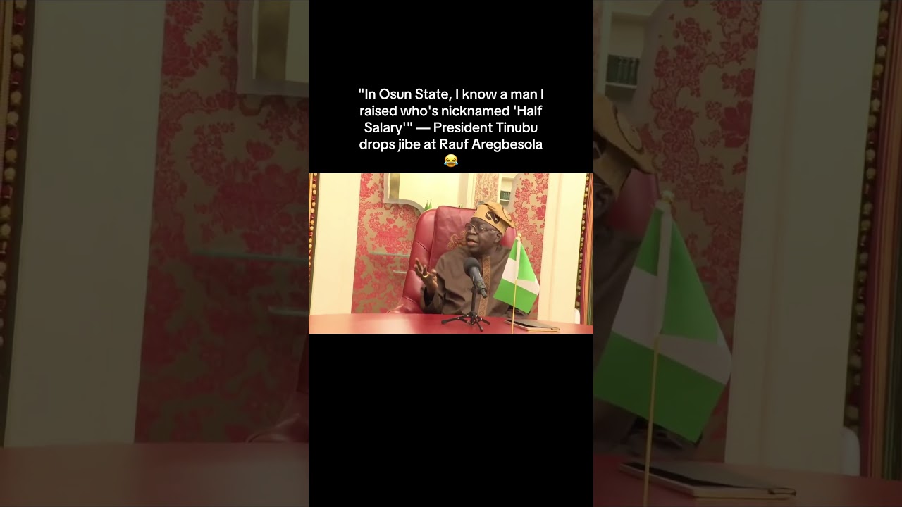 "I know a man I raised who's nicknamed 'Half Salary' —President Tinubu drops jibe at Aregbesola