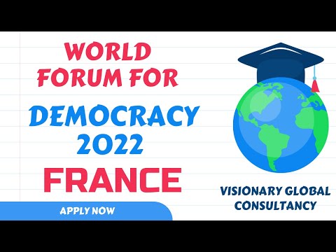 World Forum for Democracy 2022 -Youth Delegation in Strasbourg, France| Visionary Global Consultancy