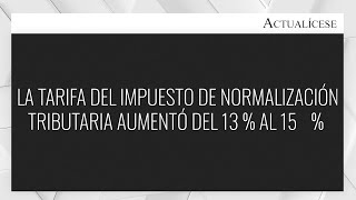 Impuesto de normalización tributaria según la Ley 2010 de 2019