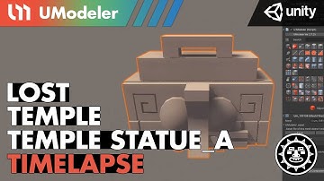 3D Modeling in Unity - Timelapse of a TempleStatue_A in the Lost Temple with UModeler