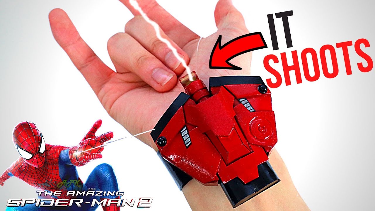 Amazing Spider Man Web Shooter That SHOOTS EASY TO MAKE YouTube