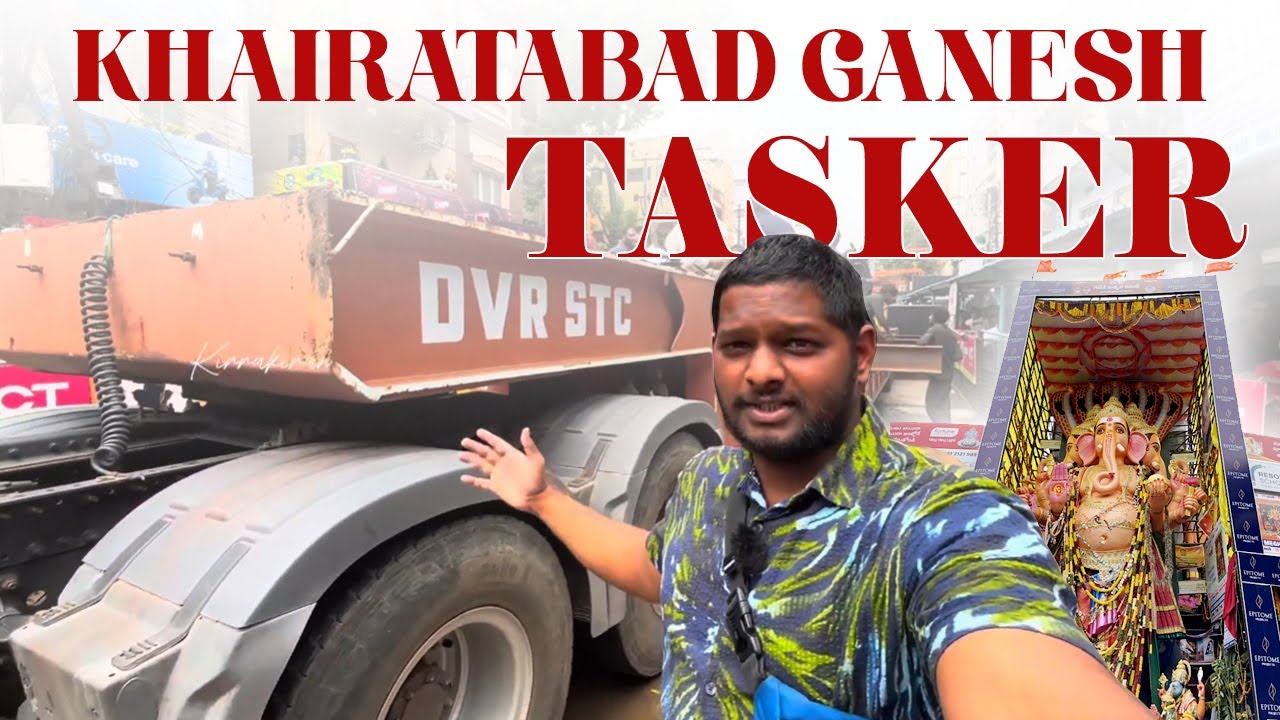 Khairatabad Ganesh Shoba Yatra Tasker Getting Ready2025 |Khairatabad Ganesh Nimarjanam | 