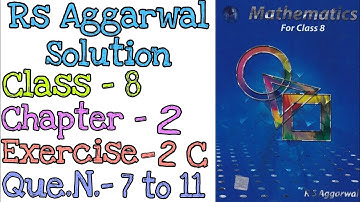 Exponents | Class 8 Exercise 2C Question 7,8,9,10,11 | Rs Aggarwal | @mdsirmaths