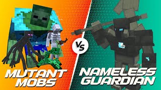 Minecraft mobs battle: Nameless guardian Vs Mutant mobs | minecraft addon