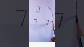 Number 377 Drawing into Elephant | Satisfying Art Shorts #drawing #drawing ideas #pencil draw