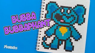 COMO DIBUJAR A BUBBA BUBBAPHANT - SMILIG CRITTERS - POPPY PLAYTIME EN PIXEL ART - PIXELADOS