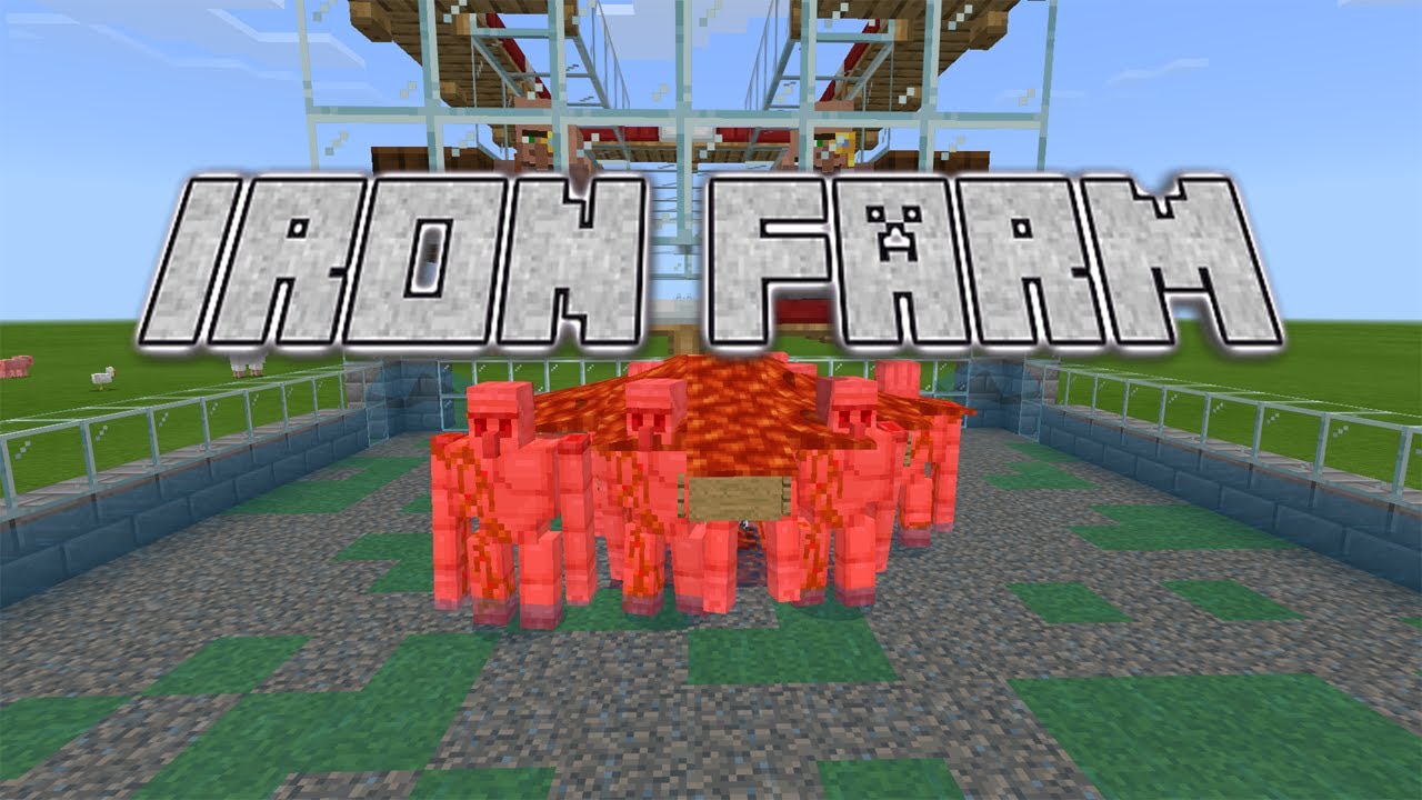 Easy and efficient iron farm 1 16 bedrock tutorial youtube