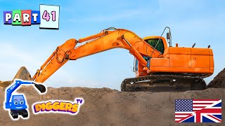 Diggers For Kids 🦺 Diggers And Trucks, Compact Excavators, Concrete Mixer Trucks, Heavy Equipment