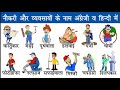 Jobs and Occupations Names List in English and Hindi With Pictures | नौकरी व पेशेवरों के नाम