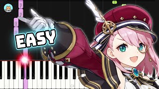 Genshin Impact Demo - "Charlotte: Breaking News!" - EASY Piano Tutorial & Sheet Music