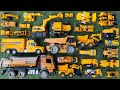 Transformers Construction off Mud Road Accident: Excavator, Police, Tractor, Truck, Boat, Bumblebee
