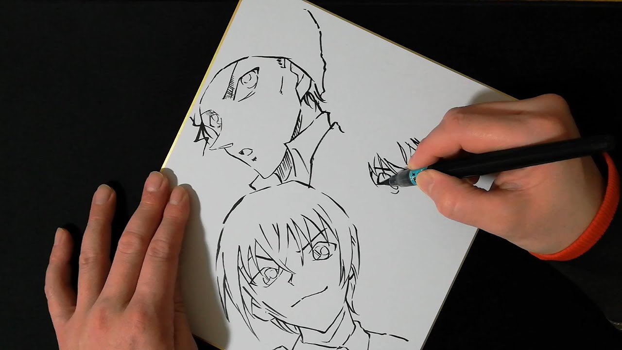名探偵コナン 工藤新一 赤井秀一 安室透 色紙に描いてみた Youtube
