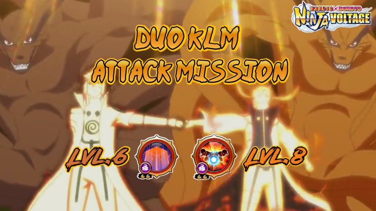DUO KLM [Minato KLM & Naruto KLM] Attack Mission Gameplay | Naruto x Boruto Ninja Voltage #36
