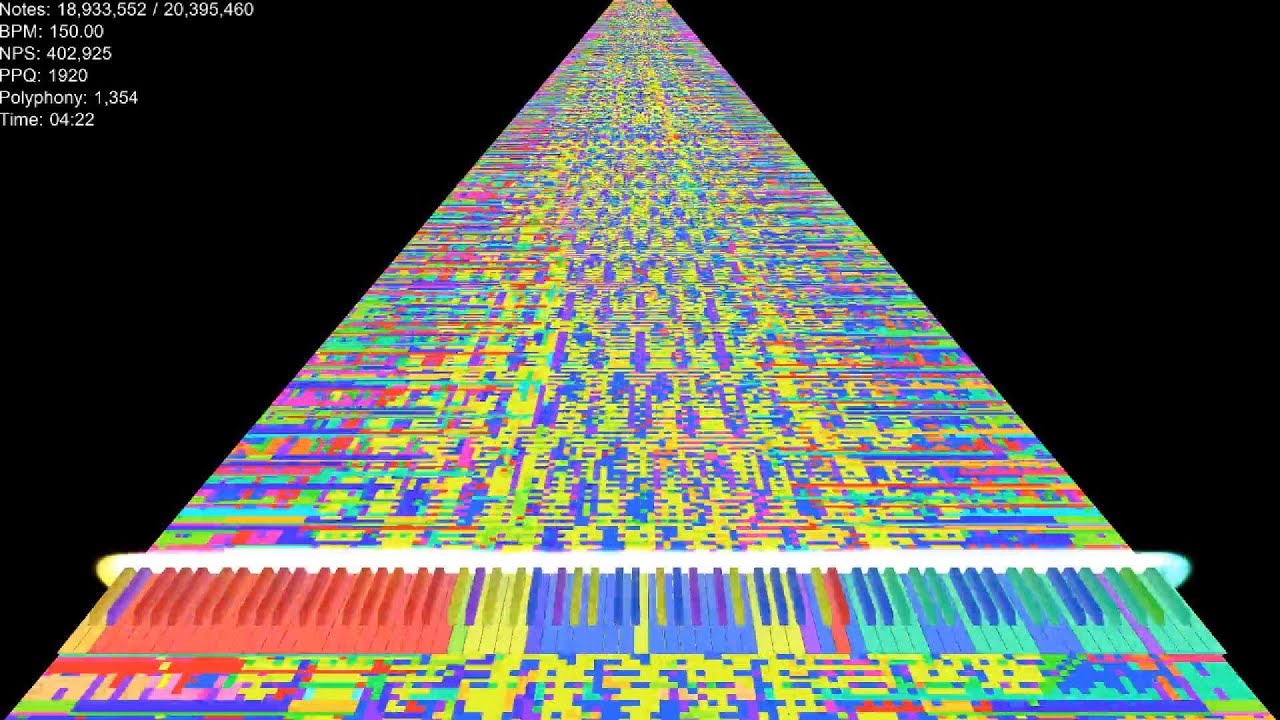 [Black MIDI] Septette for the dead princess 20.3 Million notes ...