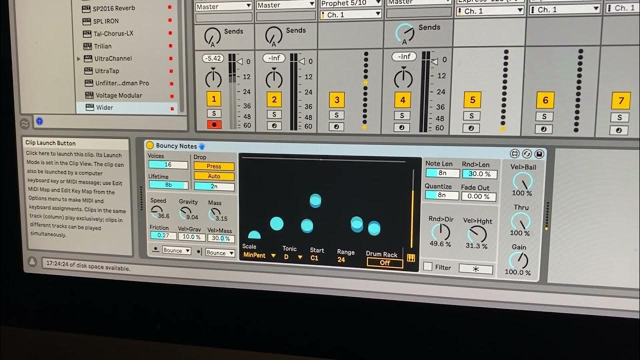 Ableton note. Ableton note