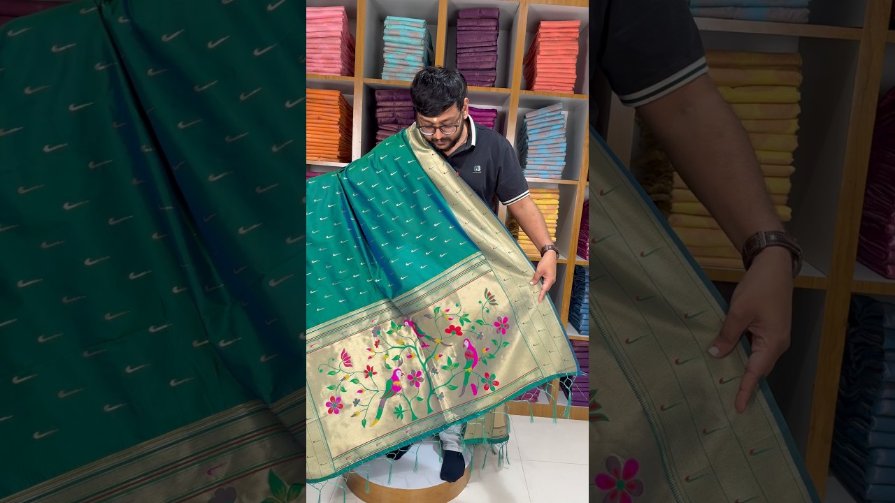 Pure Zari Triple Muniya Border Parrot Paithani Dupatta