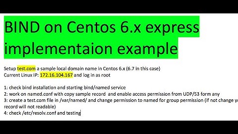 Simple BIND Named installation on Centos 6