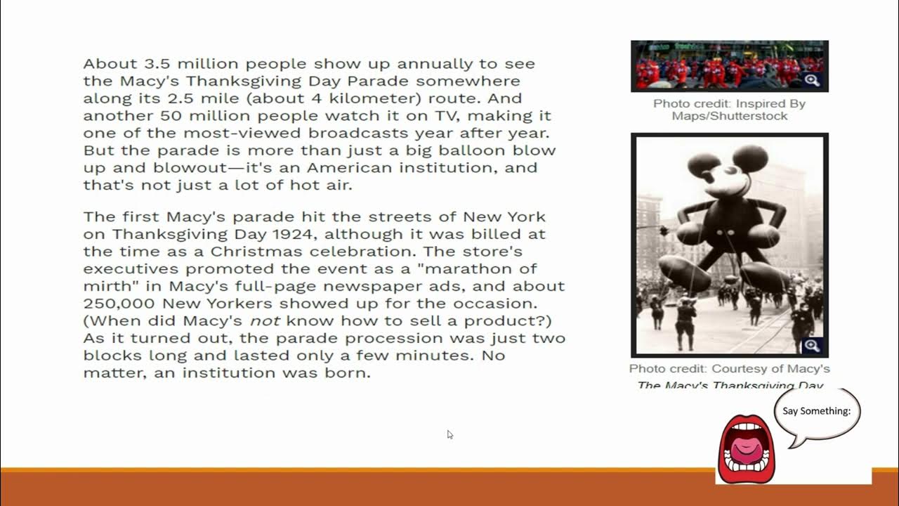 Lit Survey 11 Achieve 3000 The Ballooning of a Parade - YouTube