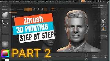 PART 2 _ 3D Printing Model Tutorial in Zbrush Step by Step