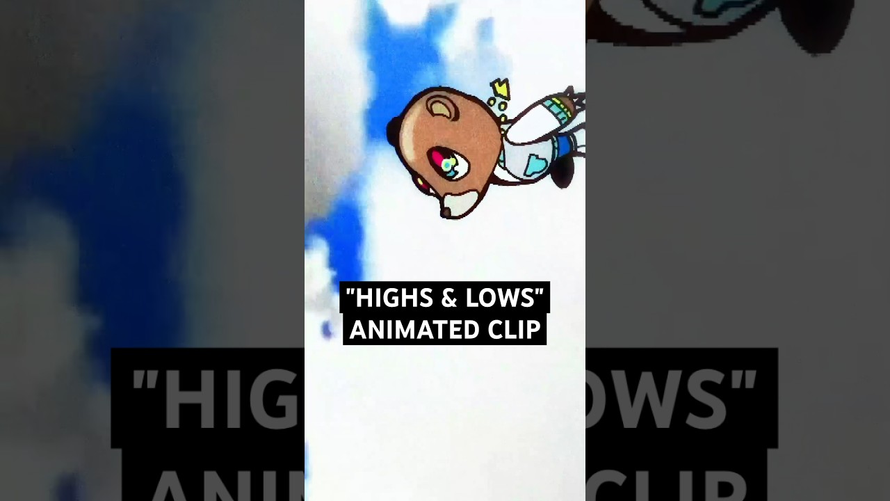 Animation of Kanye West song "Highs and Lows" leak featuring Pomme singing.