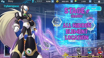 MegaMan X DiVE - Stage 9 (HARD) All Hidden Element Location