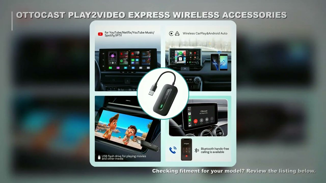 カーオーディオ Ottocast Play2Video Express YouTube OTTOCAST Play2Video Express Wireless CarPlay Wireless Android Auto