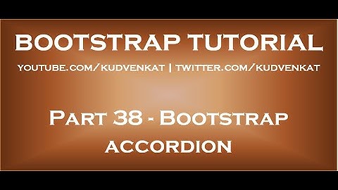 Bootstrap accordeon