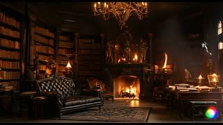 Firelit Chronicles: An Ambient Journey into Dark Academia | Healing music for study, focus or sleep