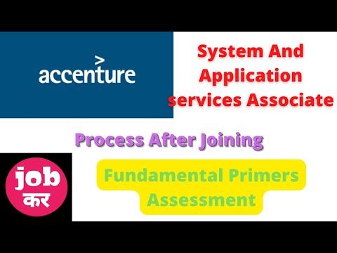 Accenture || Fundamental Primers Assessment || System And Application services Associate