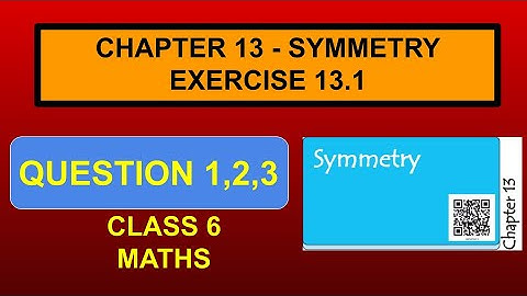 SYMMETRY|| CLASS 6 MATHS CHAPTER 13 || PART 1|| FULL EXPLANATION & EXERCISE 13.1(1,2,3)