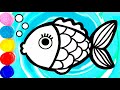 Bolalar uchun baliq chizish/Drawing Fish for children/Рисунок Рыба для детей