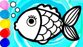 Bolalar uchun baliq chizish/Drawing Fish for children/Рисунок Рыба для детей