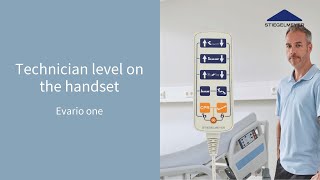 Hospital bed | Evario one | Instrucional video | Handset | Technicians | Stiegelmeyer