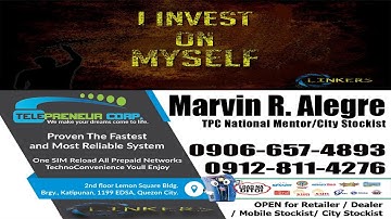 TELEPRENEUR CORP. System Opportunity Presentation By: TPC National Mentor Marvin R. Alegre