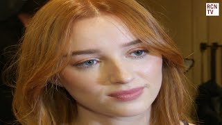Phoebe Dynevor Red Caret Arrival The Colour Room Premiere