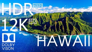 FLYING OVER HAWAII (12K UHD) - Relaxing Music Along With Beautiful Nature Videos - 12K Video HD