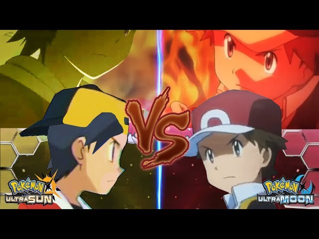 Pokemon Battle USUM: Ash Vs Red Origin (Pokemon Anime Vs Pokémon Origins) 