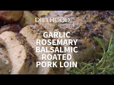 Garlic and Rosemary Balsamic Roasted Pork Loin