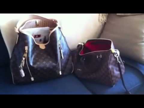 Louis Vuitton bag swap from Speedy 35 Bandouliere Damier Eb - YouTube