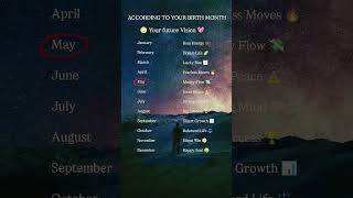 ✨ 🌟 Your Future Vision Based On Your Birth Month (100% Accurate) 💫🔥