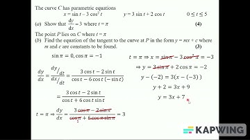 P4 Jun 2022 parametric equations
