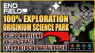 Originium Science Park 100% Exploration Guide | All Crates, Aurylene \u0026 Protocol Dataloggers