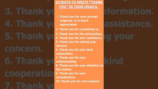 10 Ways to Write Thank You in your emails