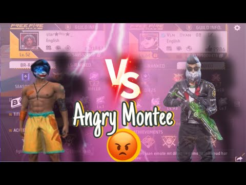 Wait for end montee gaming angry 😡 1v1 challenge in free fire🔥 - YouTube