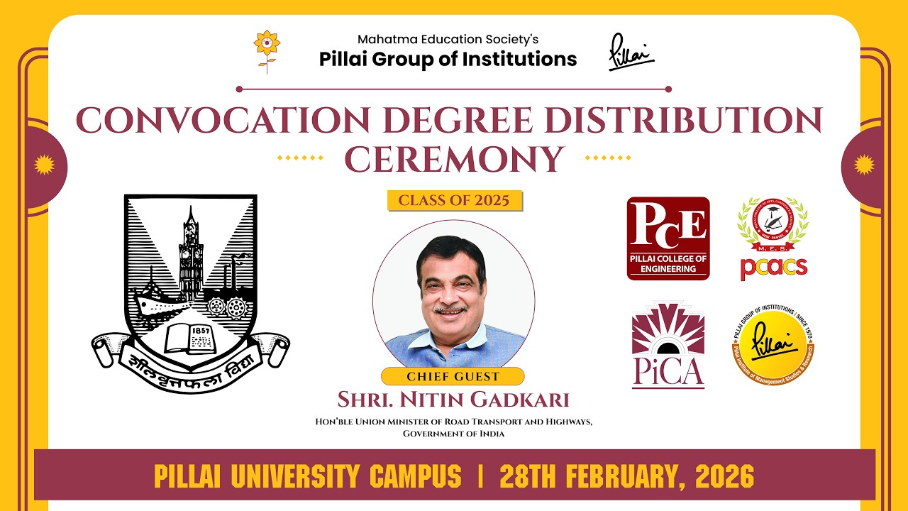 Convocation Ceremony | Class of 2025 | Shri. Nitin Gadkari | Pillai University