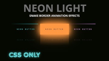 Neon Button Animation in HTML & CSS ⚡ Futuristic UI Design